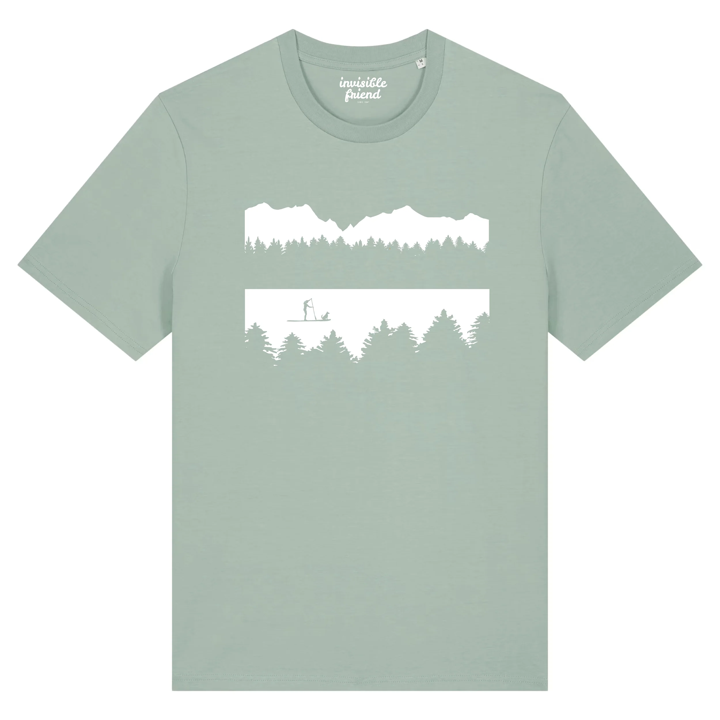 Woman and Dog Paddle Board T Shirt - Image 3